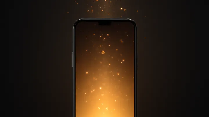 3666BD COM Modern phone with glowing screen